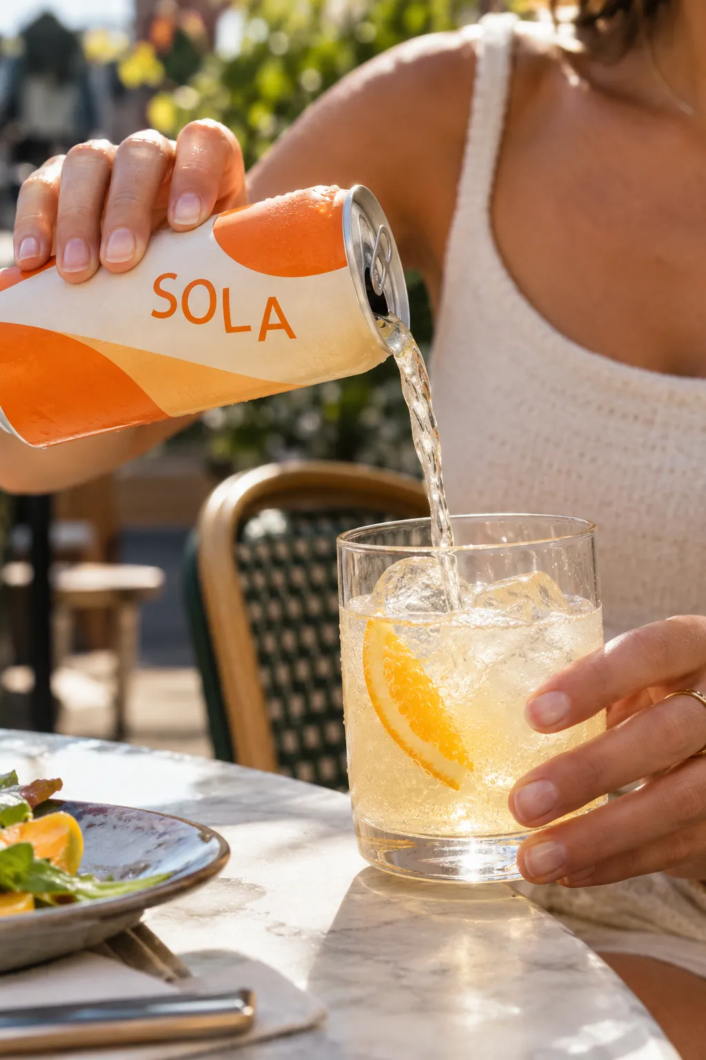 SOLA citrus drink at a shared occasion